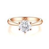 Ella - 14k Roségouden Solitair Moissanite Verlovingsring - 1.5 karaat