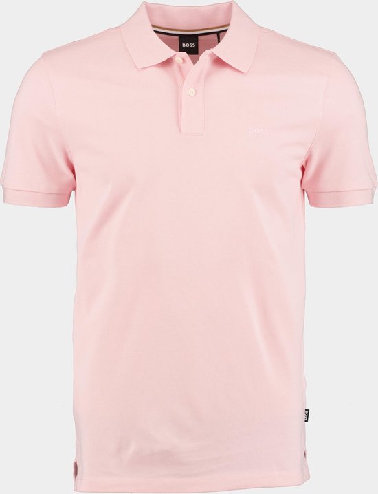 BOSS Pallas Polo coupe classique - piqué - rose clair - Taille : 3XL