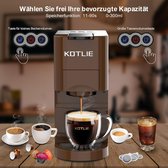 KOTLIE Espresso Koffiemachine - 4-in-1 Nespresso Capsule - 19 Bar Druk