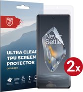 Rosso Screen Protector Ultra Clear Duo Pack Geschikt voor OnePlus 12R | TPU Folie | Case Friendly | 2 Stuks