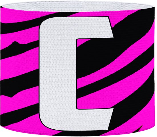 10PCS Football Captain Armband flexibel en schaalbaar, C standaard elastische armband geschikt voor meerdere balsporten(roze