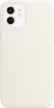 Hoesje Geschikt voor iPhone 12 Mini Hoesje Siliconen Cover Case - Hoes Geschikt voor iPhone 12 Mini Hoes Back Case - Wit