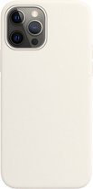 Hoesje Geschikt voor iPhone 12 Pro Max Hoesje Siliconen Cover Case - Hoes Geschikt voor iPhone 12 Pro Max Hoes Back Case - Wit