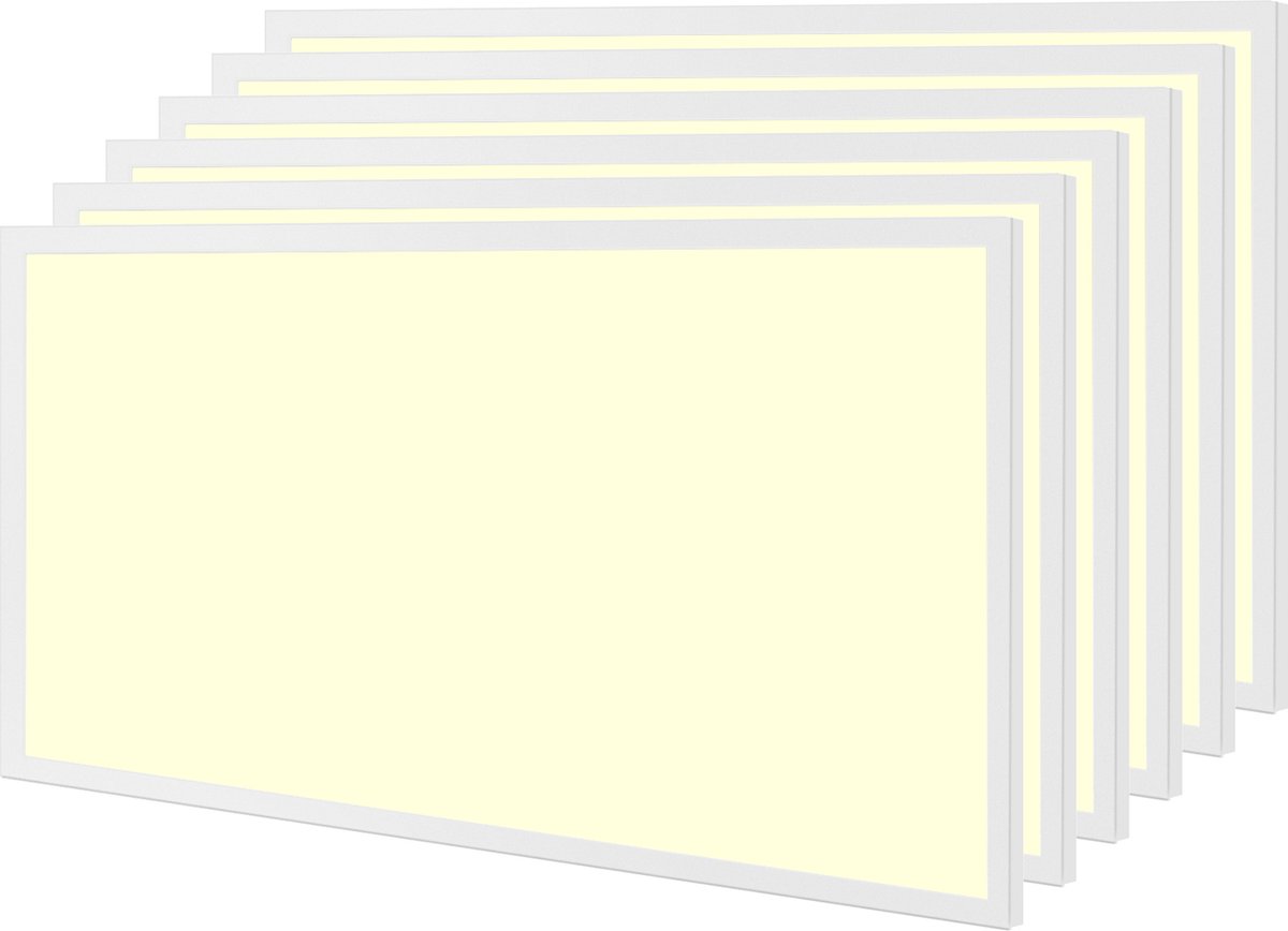 Velvalux LED Paneel 30x60 6 Pack - Velvalux Lumis - LED Paneel Systeemplafond - Warm Wit 3000K - 24W - Inbouw - Rechthoek - Wit - Flikkervrij