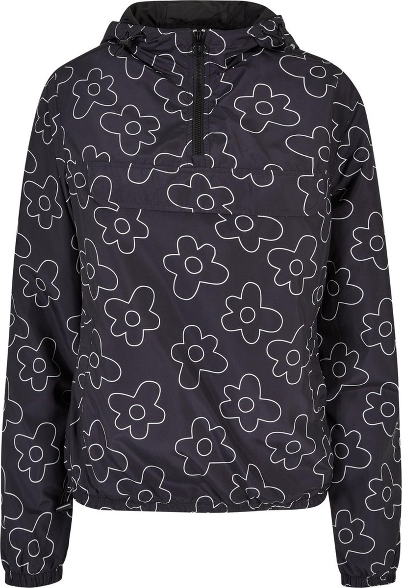 Urban Classics AOP blackflower Pullover Jas S Zwart