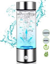 Waterstof Generator - H2 + Hydrogeen - Hydrogen Water - 420ML - Draagbare Drinkfles - Waterfilter Fles - Waterfles van glas - Water Generator - Gezond Water