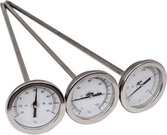 Keenso Thermomètre en cuivre Thermomètre à cadran Plage de mesure 0‑120