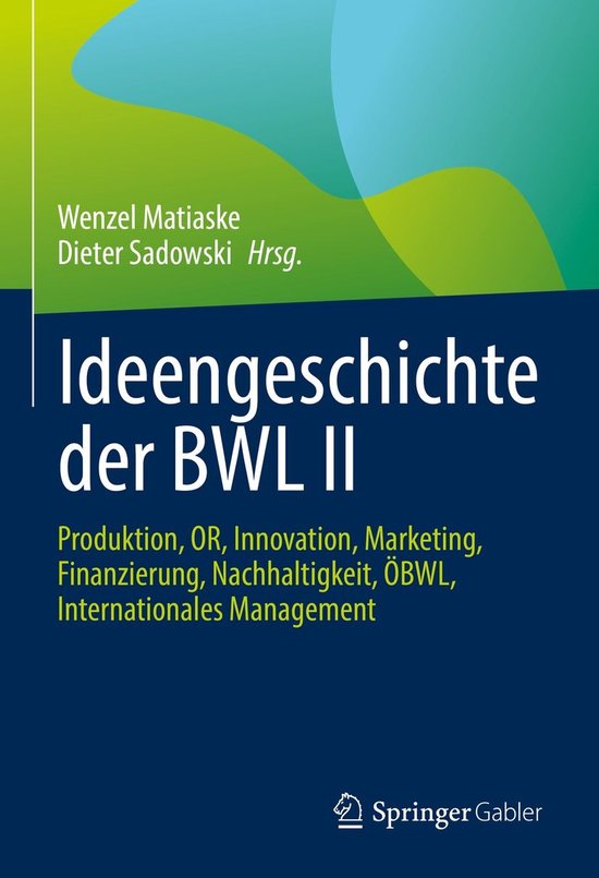 Ideengeschichte der BWL II - cover