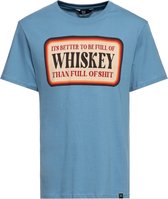 King Kerosin T-Shirt Contrast Seam ''Whiskey'' KKU41058 Sky Blue-L