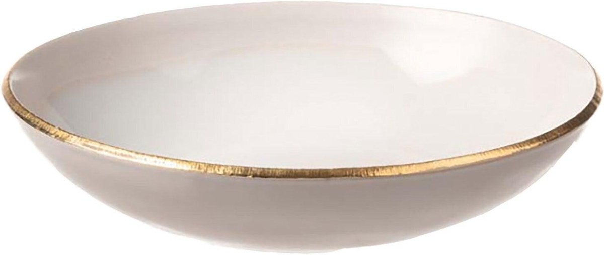 Nosse - Pastabord Edge Ivory Gold 23cm - Diepe borden