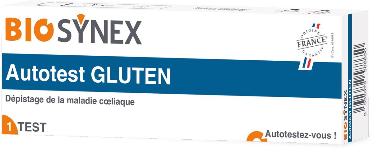 BioSynex Self-Test Glutenintolerantie - Betrouwbare Coeliakie Test Kit - Snel Resultaat - 96,7% Betrouwbaar - Detecteert Antilichamen