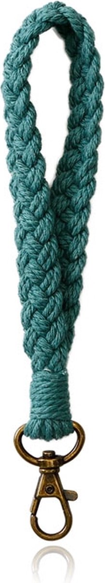 Macramé Polsband met Gesp - Donker Groen