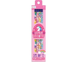 Ooly - Crayons Graphite Licornes Unique - Set de 12 - REVAMP