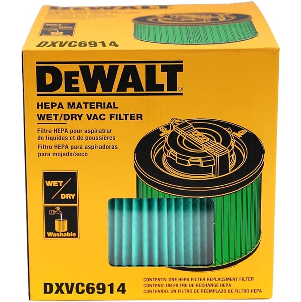 DeWALT Hepa Patroon Filter voor 23 t/m 61 liter Cleaners – DXVC6914