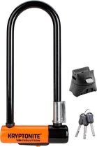 Kryptonite Evolution Mini-9 Beugelslot Fiets – ART-2 Slot – Stalen Beugelslot Elektrische Fiets – 24,1x8,3 cm – Zwart/Oranje