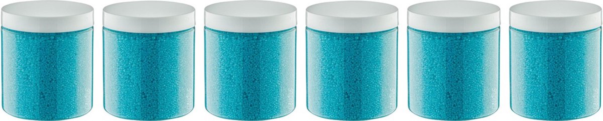 Goedkoopste Badkaviaar Opium - 200 gram - Pot met witte deksel - set van 6 stuks - bad parels voor in bad