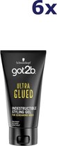 Got2b - Ultra Glued Gel - Haarstyling - Haargel - Voordeelverpakking - 6 x 150 ml