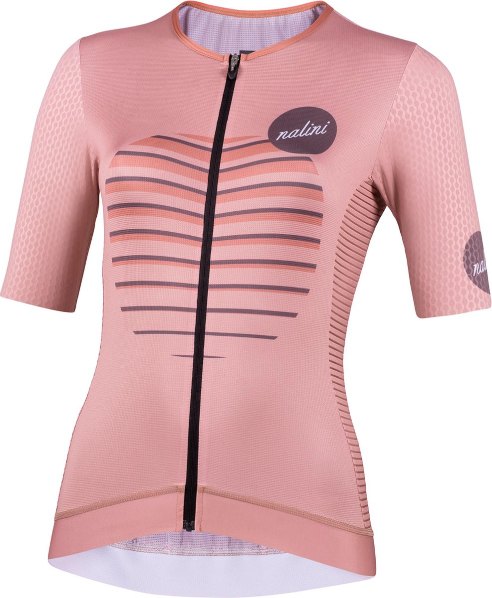 Nalini Dames Fietsshirt korte mouwen - wielrenshirt Roze - NEW LADY LASER J Dusty pink - XL
