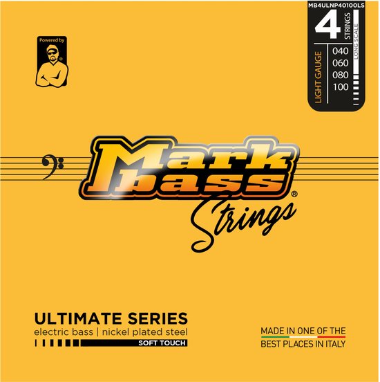 Foto: Markbass ultimate series strings 4s 40 100 snarenset voor 4 string basgitaar