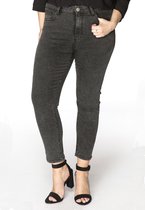Yoek | Grote maten - dames jeans skinny 7/8 - grijs