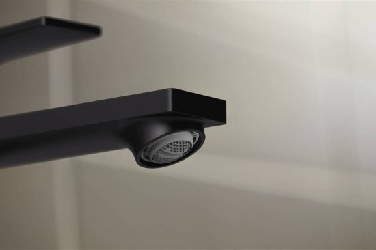 hansgrohe Rebris E - Wastafelmengkraan - Ééngreeps bediening - CoolStart energiebesparend - EcoSmart+ waterbesparend - Met trekwaste - 240mm maat - Mat Zwart