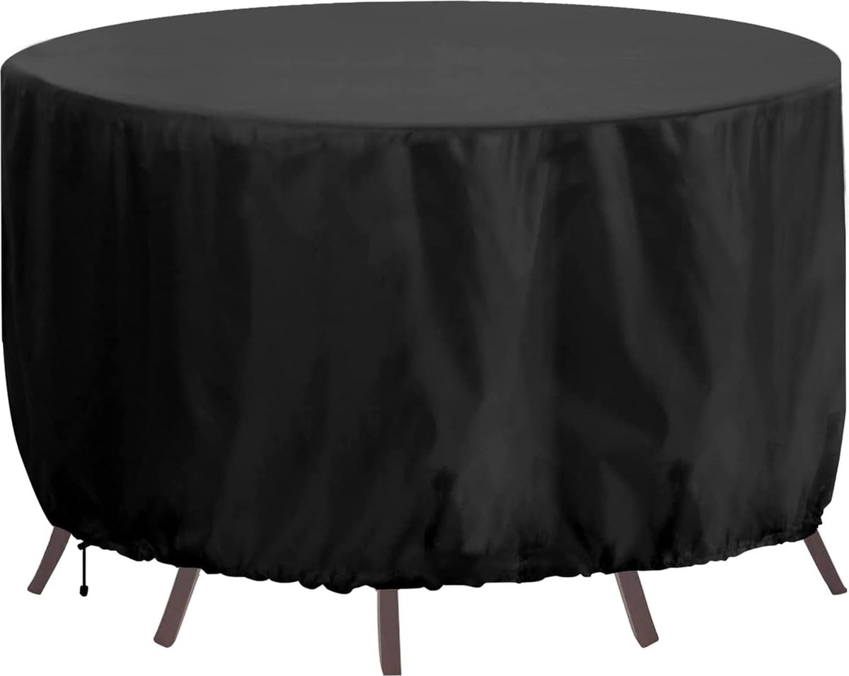 Tuinmeubelhoes waterdicht heavy duty bijgewerkt 420D Oxford stof 200x80cm ronde tafelhoezen rotan meubelhoezen voor meubelsets zwart