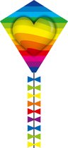 Cerf-volant pour enfants | Cerf-volant | HQ Eddy 50 Coeur Rainbow | Cerf-volant monofil | arc en ciel |
