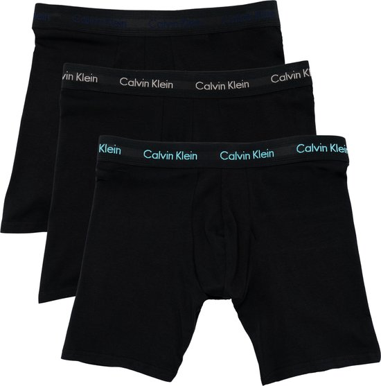 Calvin Klein Boxer Brief 3 Pack Heren Ondergoed - Multi/Black - Maat S