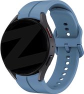 Bandz siliconen band 'Extreme' geschikt voor Samsung Galaxy Watch 6 / 6 Classic / 5 40mm & 44mm / 5 Pro / Watch 4 & Watch 4 Classic - Hoogwaardig siliconen materiaal smartwatch bandje met gespsluiting - grijsblauw