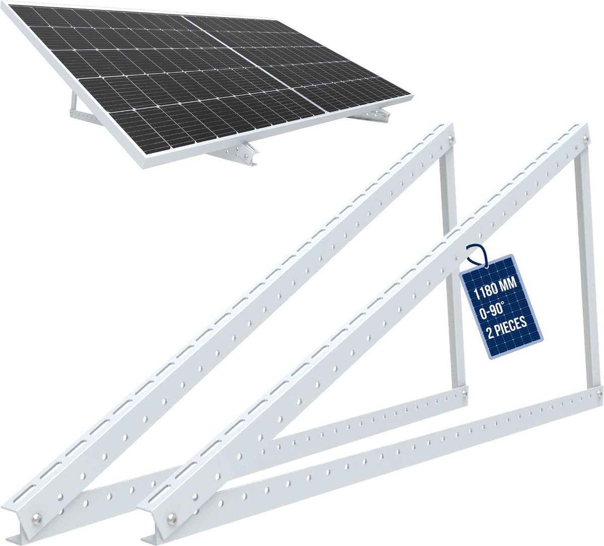 NuaSol Beugel voor zonnepaneelverhoging tot 118 cm plat dak PV-zonnepaneel