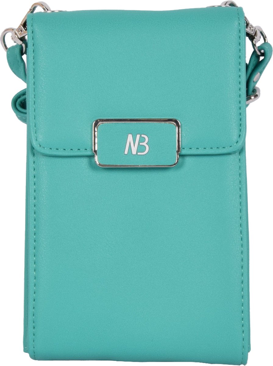 Groen Telefoontasje met Portemonnee | Compact en Trendy - PU Leer - Crossbody Schoudertas | Nieuwe Collectie Damesmode - Festival Tas | 11x4x19cm - 5 Creditcardhouders | Cadeau Tip Vrouwen