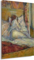 Le lit - Décoration murale Henri de Toulouse-Lautrec - Peintures femme - Peintures sur toile Maîtres anciens - Décoration murale classique - Décoration murale sur toile - Décoration murale chambre 75x100 cm