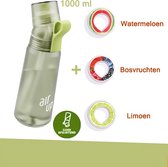 Air Up Drinkfles 1000 ml Green Sage Fles (Gen2) inclusief 3 Pods - starterskit - Air Up fles - gerecycleerd materiaal