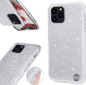 HEM hoesje geschikt voor Apple iPhone 12 Mini Glitter Silver Siliconen Gel TPU / Back Cover / Hoesje iPhone 12 Mini
