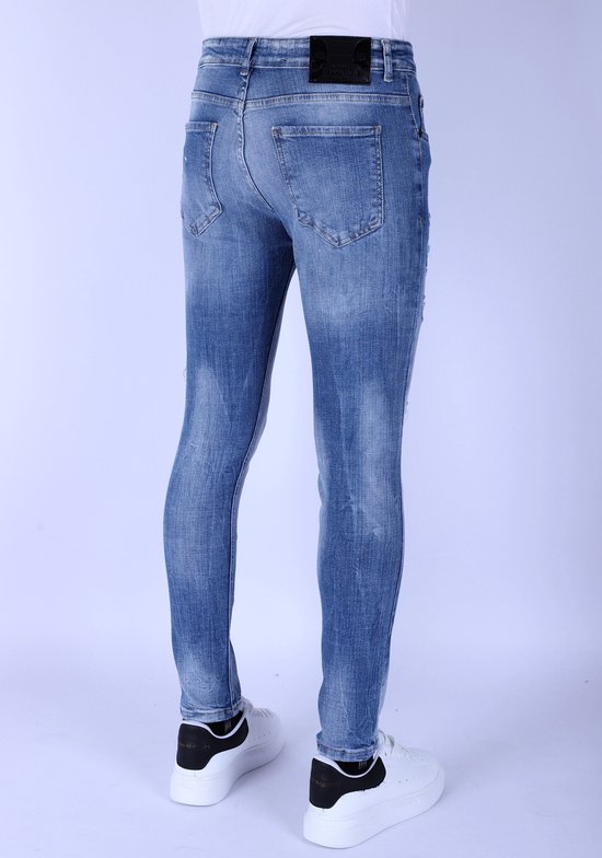 Jeans slim délavé pour homme avec stretch -1098 - Blauw