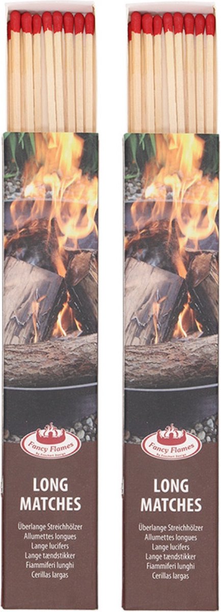 Fancy Flames BBQ/Barbecue lucifers - 20x - lange lucifers - 21 cm