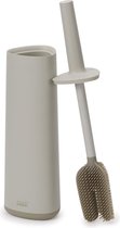 360- Geavanceerde toiletborstel- en opberghouderset met anti-druppel-, anti-verstoppings-, drievoudige actie verwisselbare borstelkop - mat oppervlak, beige