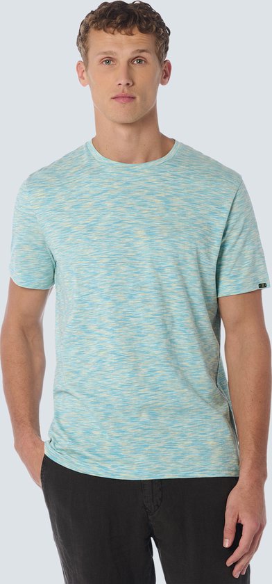 No Excess Mannen T-Shirt Ronde Hals Aqua S