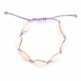 Bijoutheek Bracelet (bijou) Coquillages Or Boules Violet