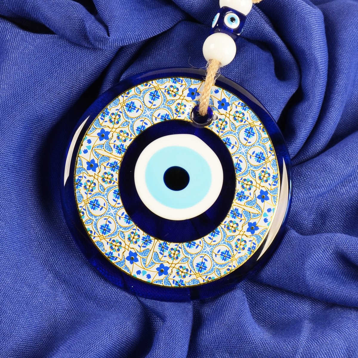 8 stuks Evil Eye hangers, Turkse blauwe ogen, boze oog amulet