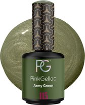 Pink Gellac Gellak Groen 15ml - Gel Nagellak - Groene Gellak - Gelnagels producten - Gel Nails - 115 Army Green