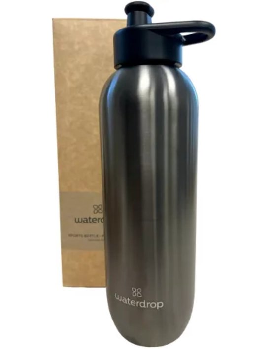 Waterdrop Sports bottle 800 ml Charcoal with pull-up cap