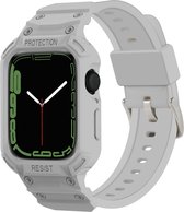 Geïntegreerde Apple Watch Band en Beschermhoes - Grijs - Universele Maat voor 42mm 44mm 45mm - Stijl ontmoet Sportiviteit