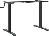 vidaXL - Zit-sta - bureauframe - (94-135)x60x(70-114) - cm - staal - zwart