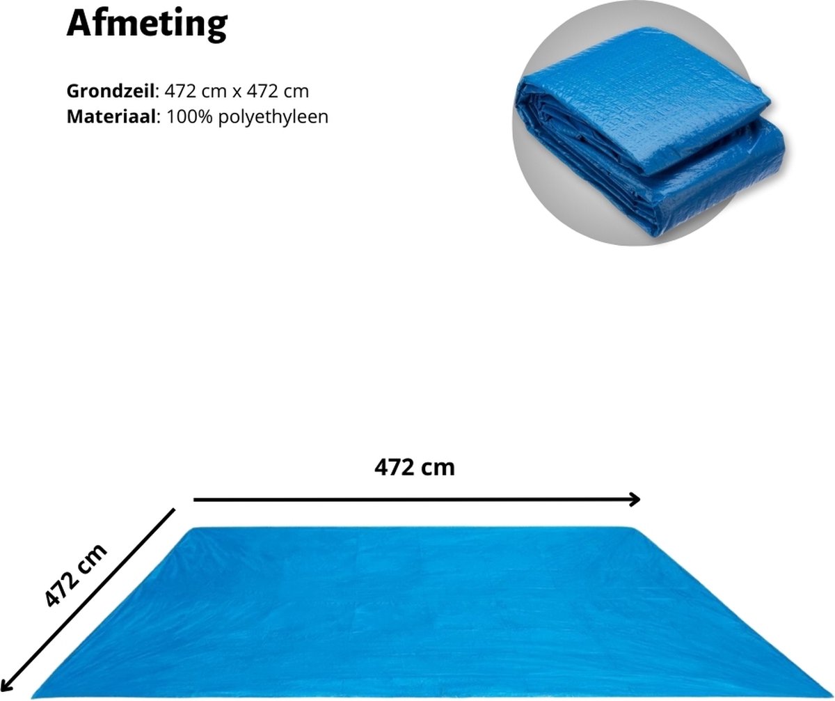 Intex Rechthoekig Frame Zwembad - 450 x 220 x 84 cm - Blauw - Inclusief Zwembadfilterpomp - Afdekzeil - Grondzeil — afbeelding 7