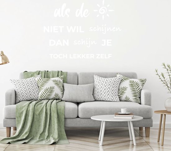 Muursticker Si le soleil ne veut pas briller - rose - 140 x 104 cm - sticker mural