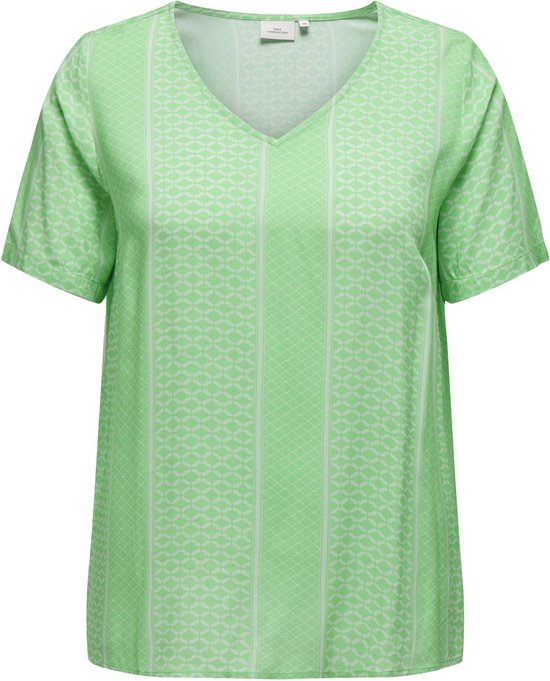 Only CARMAKOMA CARMARRAKESH LIFE SS TOP V-NECK AOP Top femme - Taille 48