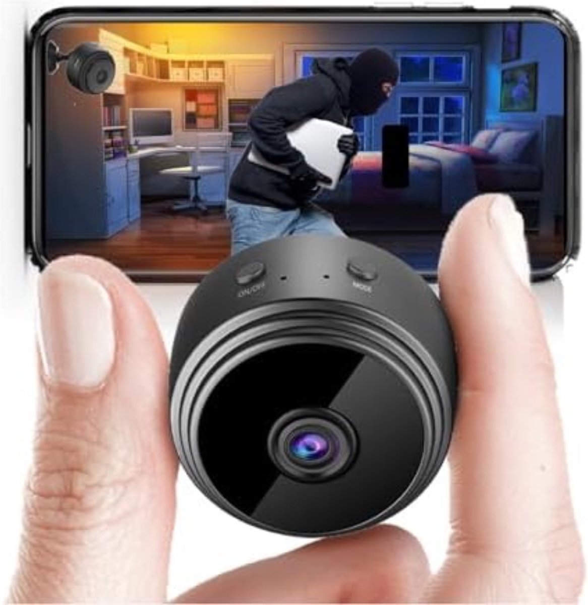 Mini Caméra Espion Sans Fil - Vision Nocturne, 1080p, Surveillance Bébé Et Animaux