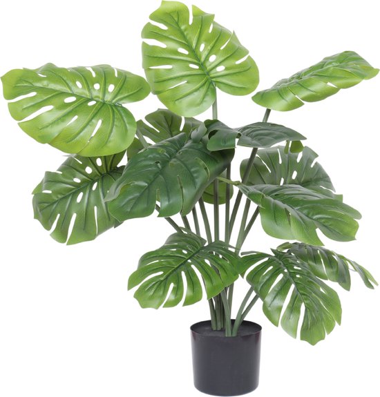 Plante artificielle Monstera 80 cm | Plante à trou Plante artificielle | Art Monstera | Plantes artificielles pour l'intérieur |