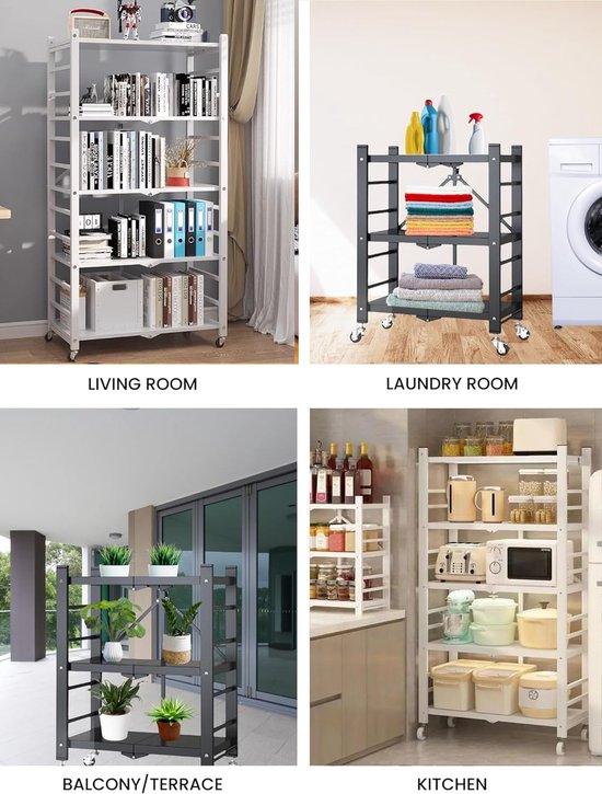 Furinno Turn-N-Tube 5-traps multifunctionele plank, boekenkast, opbergrek, met ronde buizen, roze/wit, 59,9 (breedte) x 145,8 (hoogte) x 29,5 (diepte) cm